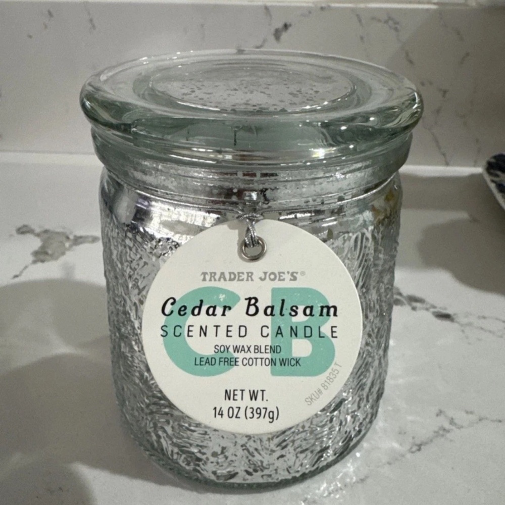 Cedar Balsam Scented Candle - Clear Glass